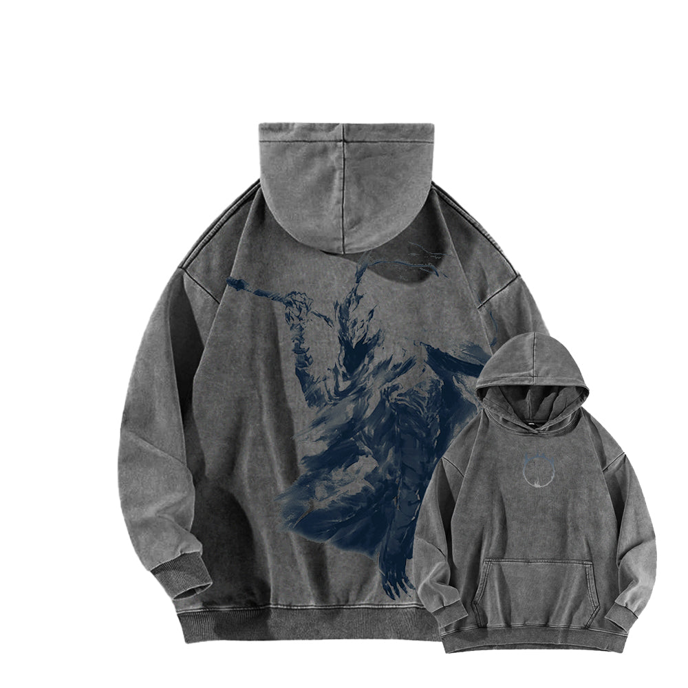 DARK SOULS Casual Washed Hoodies 2506024001