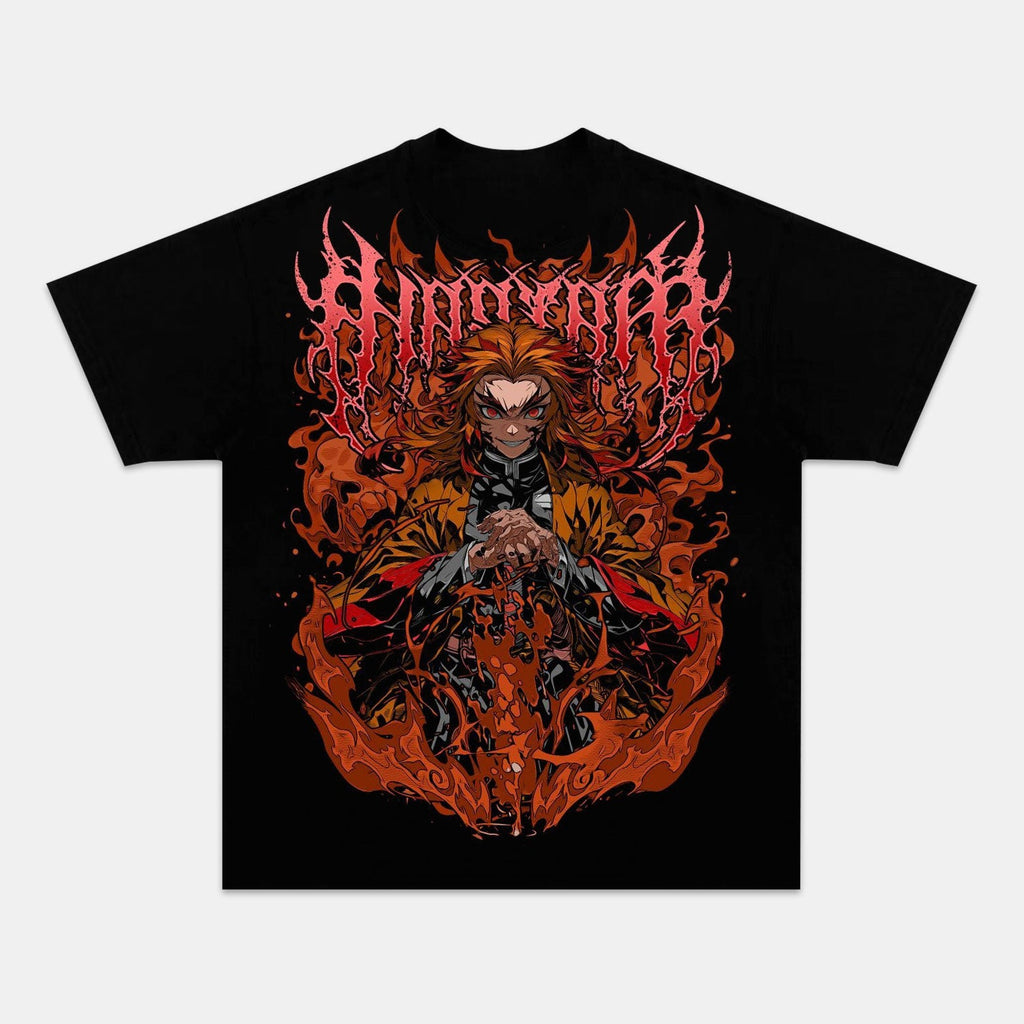 FLAME HASHIRA UNISEX ANIME INSPIRED VINTAGE OVERSIZED TEE丨DEMON SLAYER