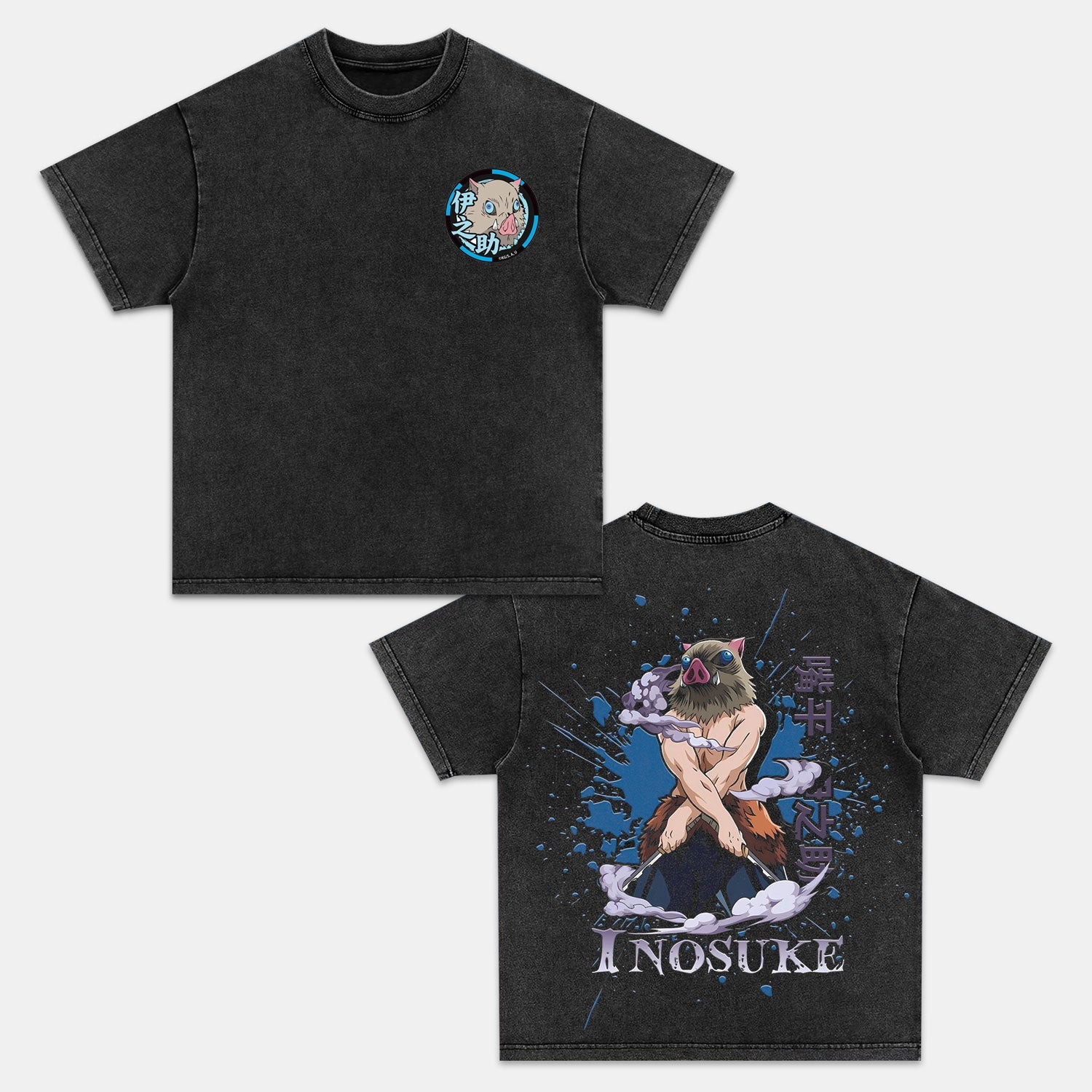 HASHIBIRA INOSUKE UNISEX ANIME INSPIRED VINTAGE T-SHIRT丨DEMON SLAYER-[DS]