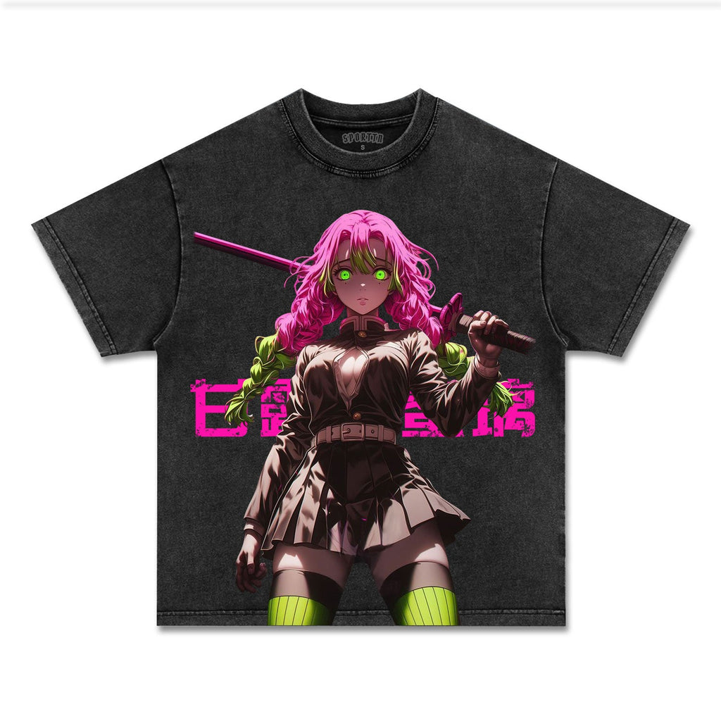 UNISEX ANIME INSPIRED VINTAGE TEE丨DEMON SLAYER-[FRONT]