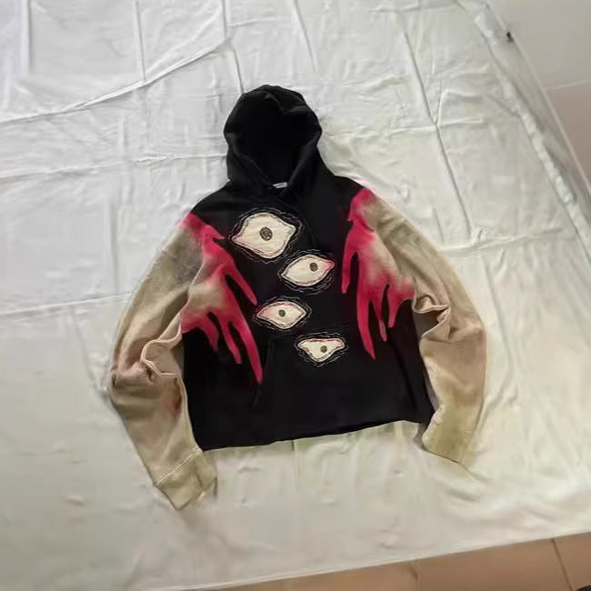 Dark Eye Embroidered Hoodie