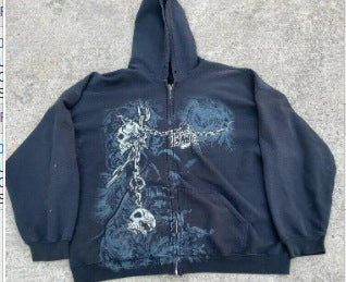 Skeleton Zip-Up Hoodie