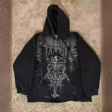 Skeleton Zip-Up Hoodie
