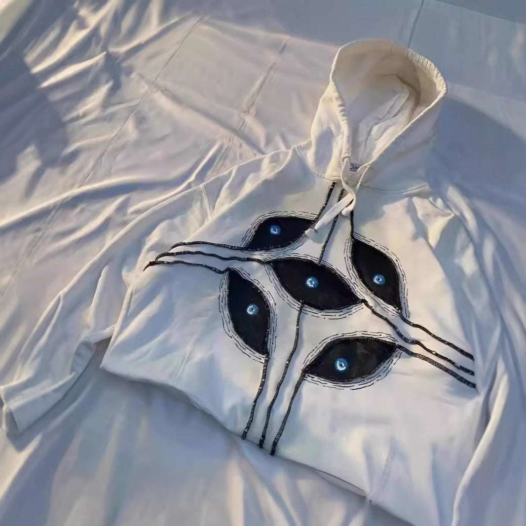 Dark Eye Embroidered Hoodie
