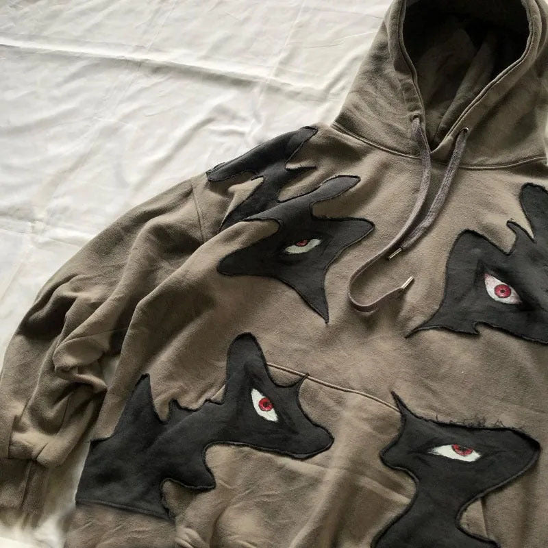 Dark Eye Embroidered Hoodie