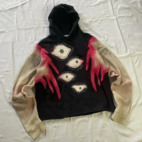 Dark Eye Embroidered Hoodie