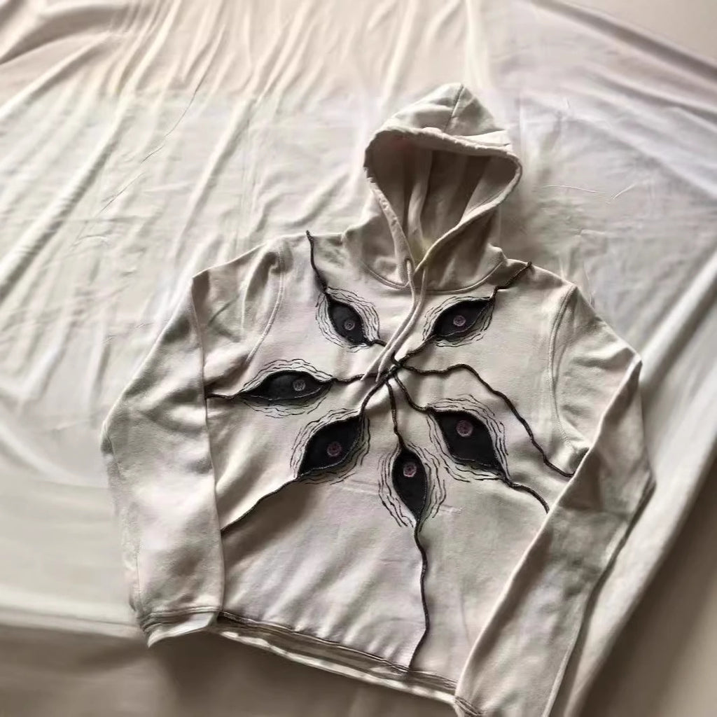 Dark Eye Embroidered Hoodie