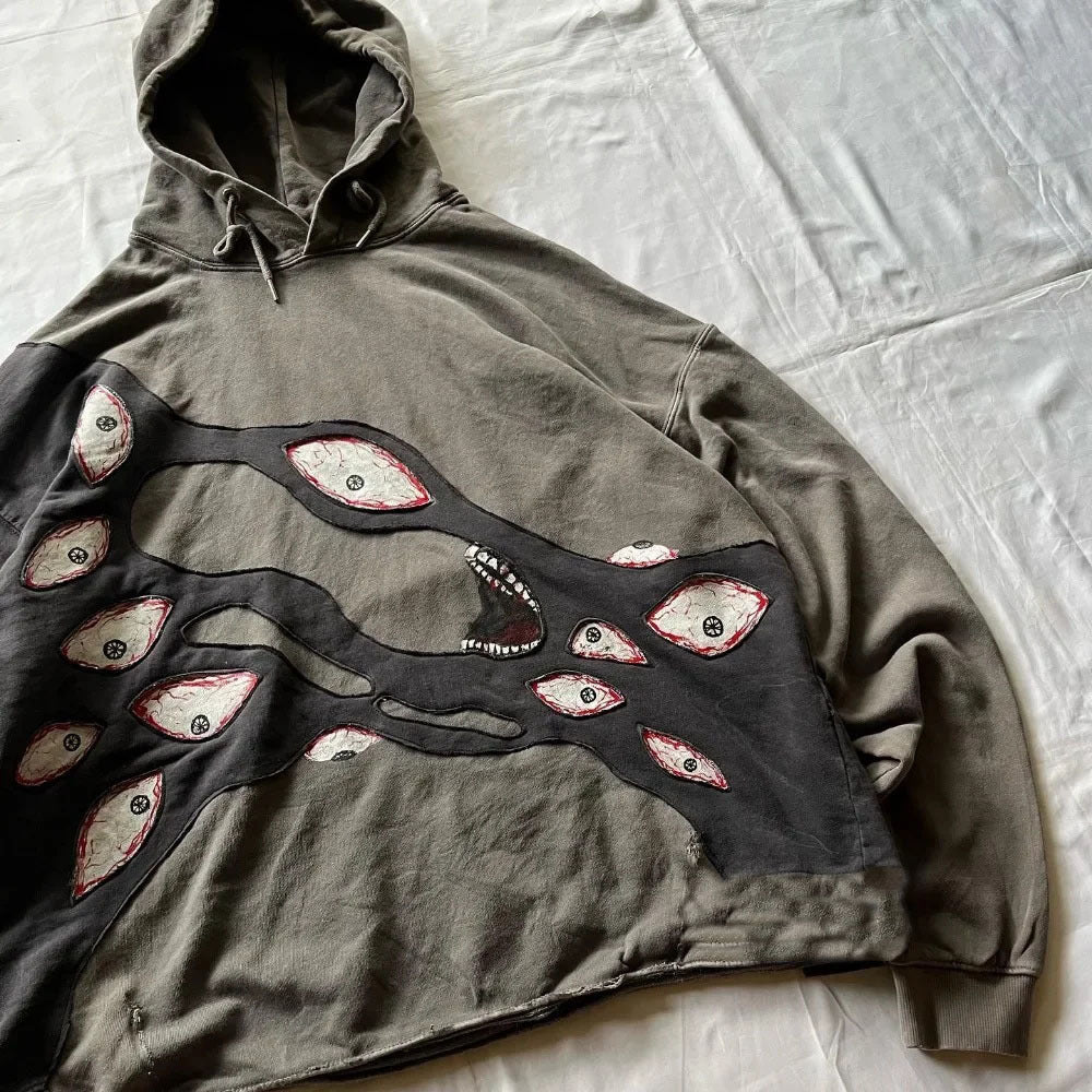 Dark Eye Embroidered Hoodie