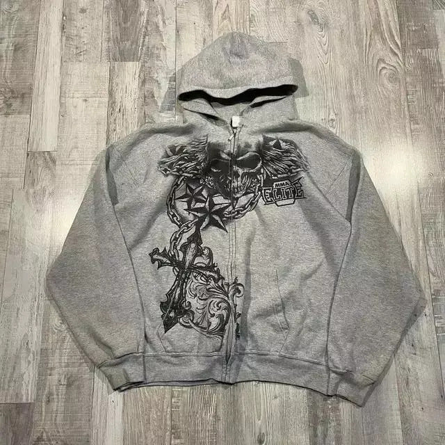 Skeleton Zip-Up Hoodie