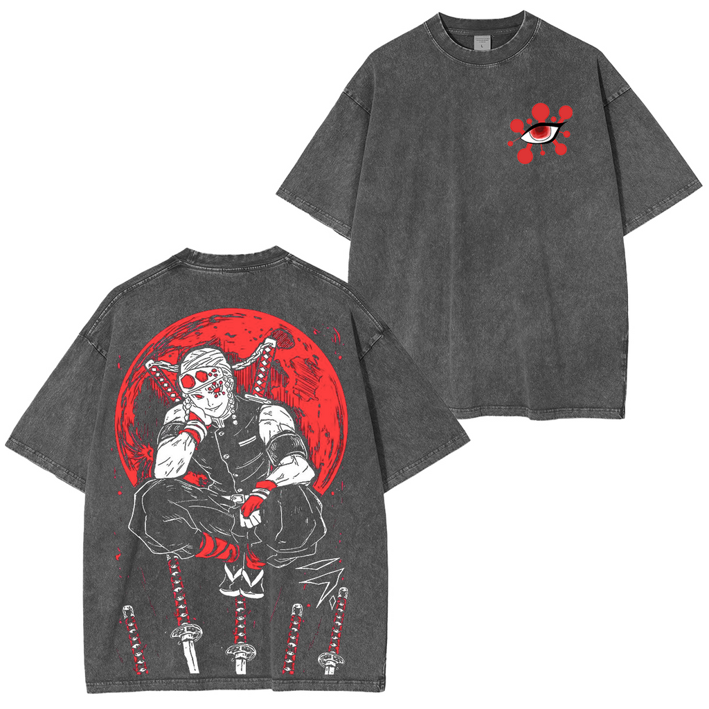 Tengen Uzui,Demon Slayer Anime Unisex Washed T-Shirt