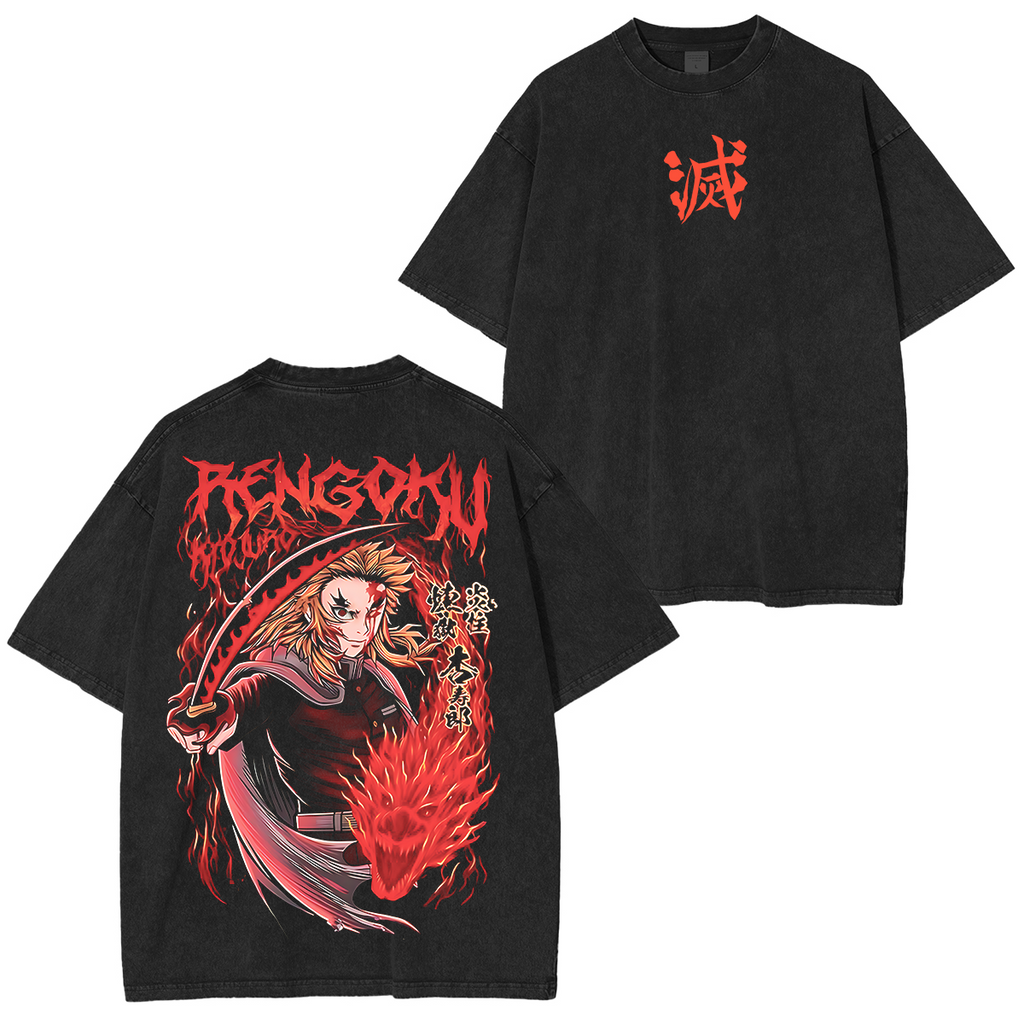 Demon Slayer Anime Unisex Washed T-Shirt