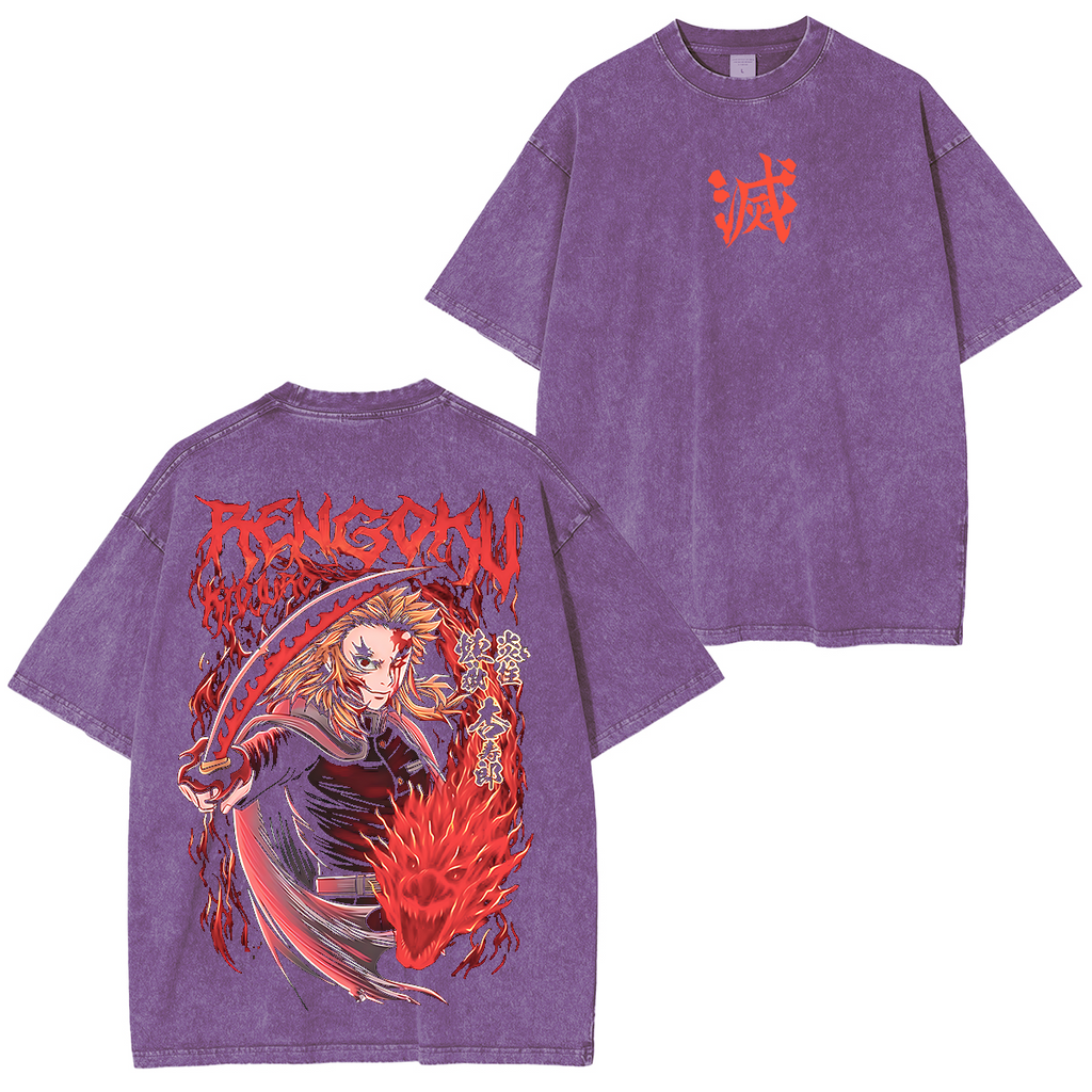 Demon Slayer Anime Unisex Washed T-Shirt