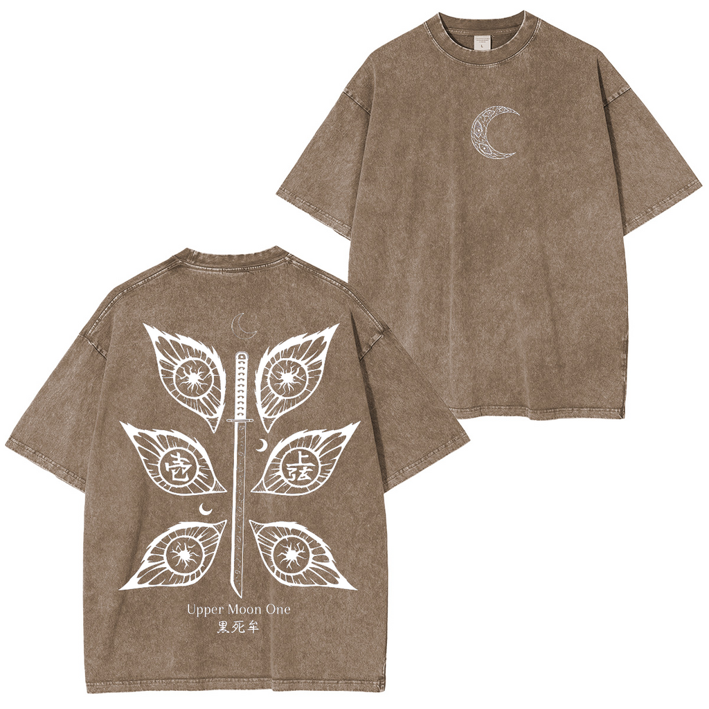 Kokushibo,Demon Slayer Anime Unisex Washed T-Shirt