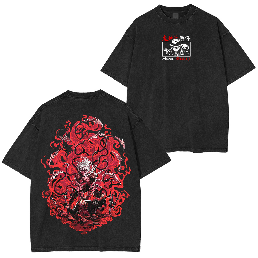 Muzan Kibutsuji - Demon Slayer Anime Unisex Washed T-Shirt