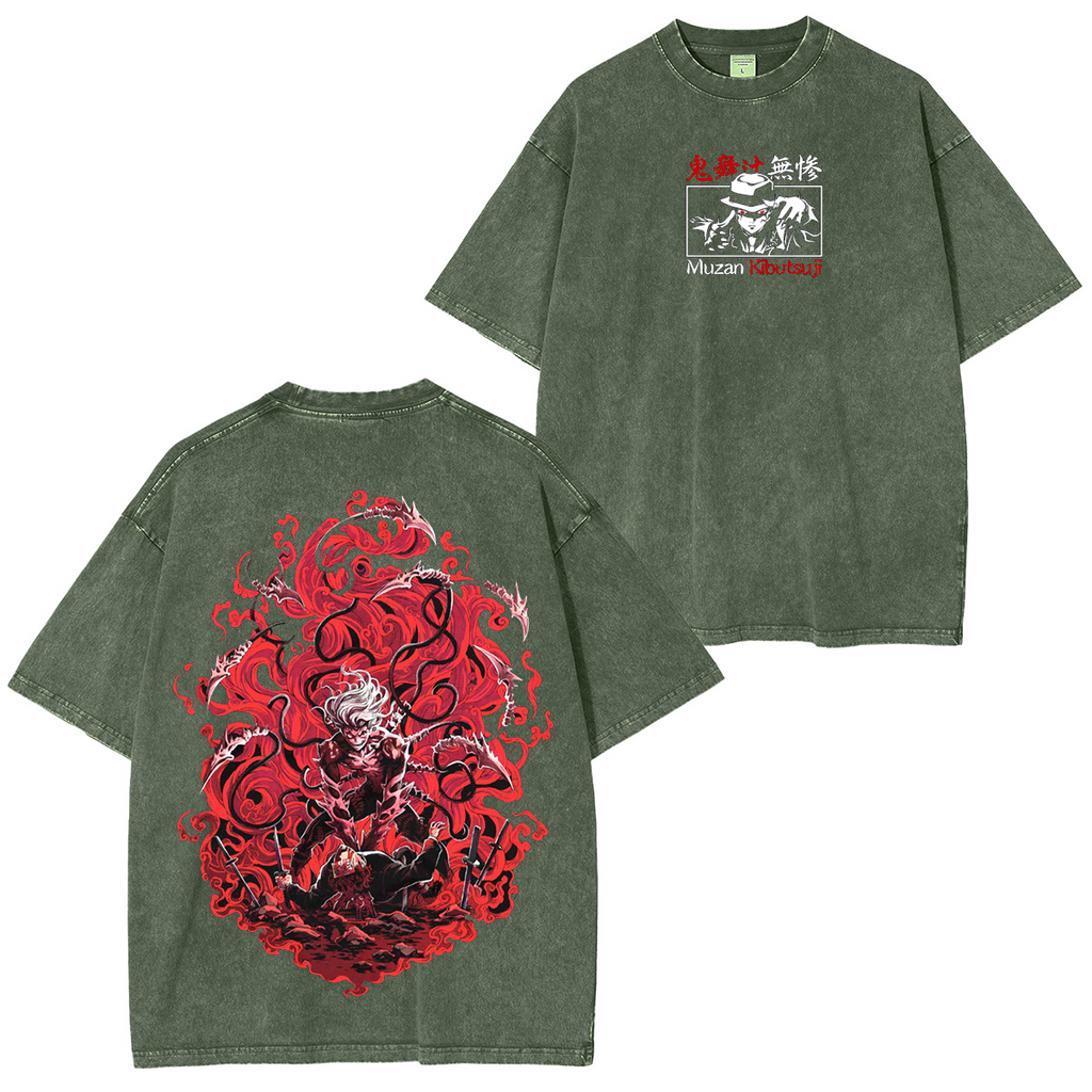 Muzan Kibutsuji - Demon Slayer Anime Unisex Washed T-Shirt