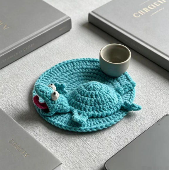 Crochet Lizard Coaster