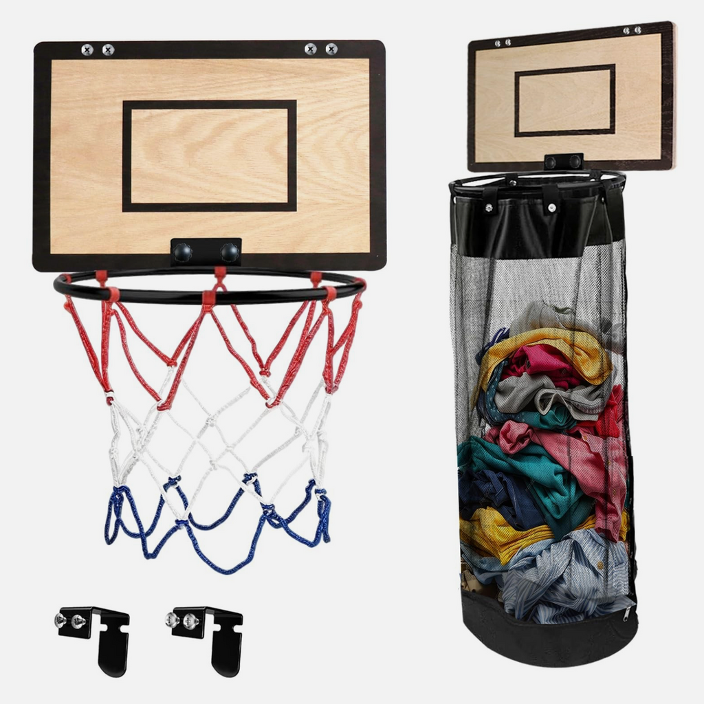 🏀 Slam & Sort™ Laundry Basketball Hamper
