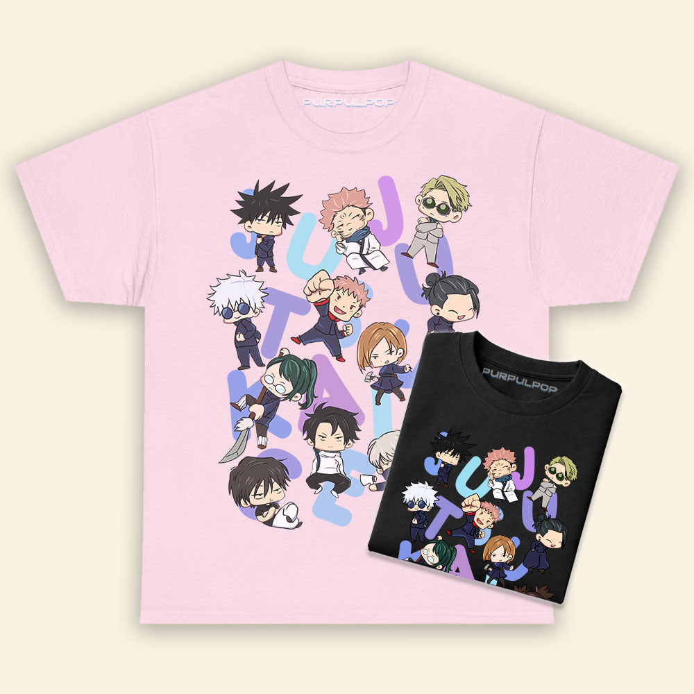 Jujutsu Kaisen Chibi Art JJK Anime Manga Shirt