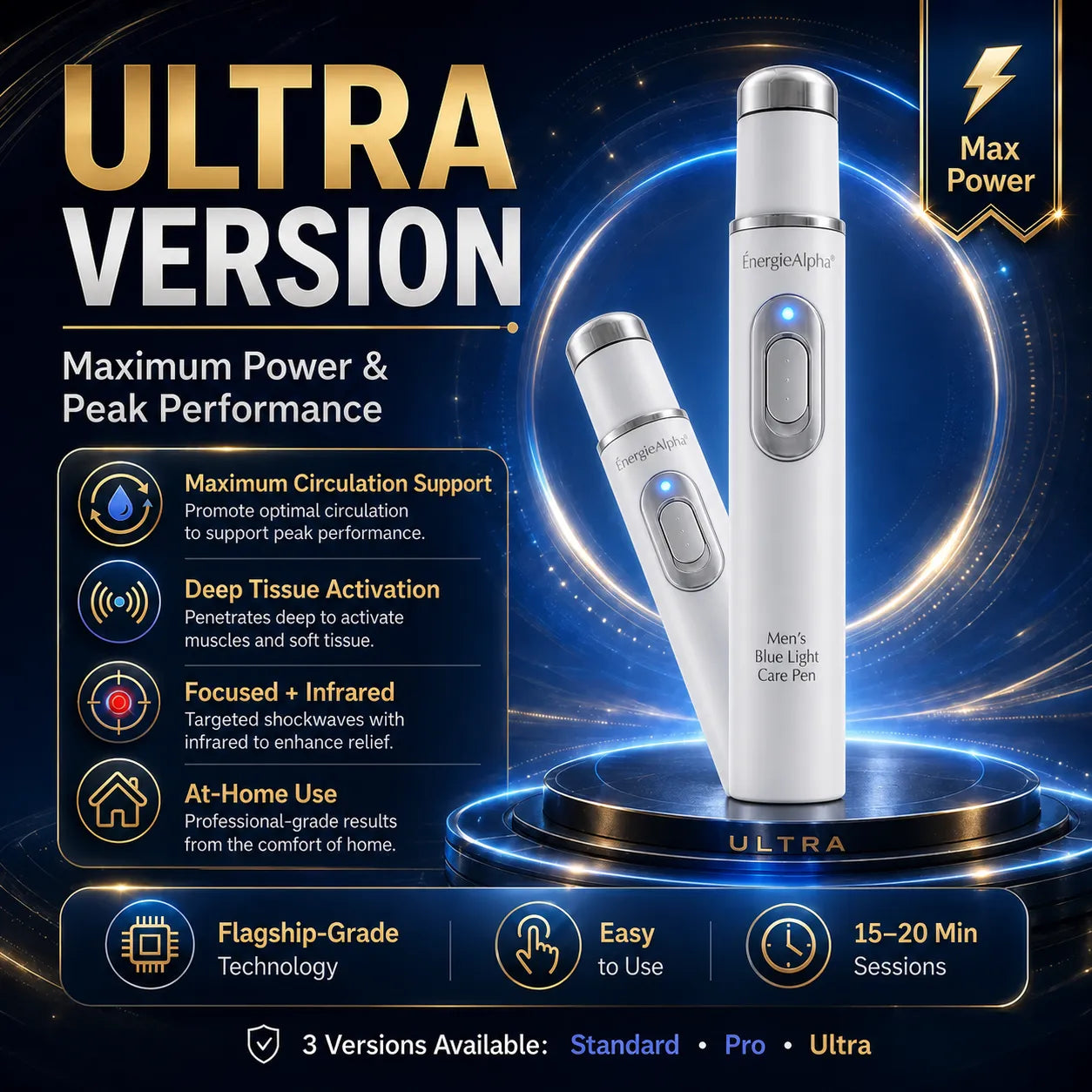 OFFICIAL BRAND 💪Advanced Acoustic Shockwave Therapy restores penile tissue health to enhance rise rigidity, stamina, and male performance confidence, relieving muscle pain, joint stiffness, tendon discomfort📈