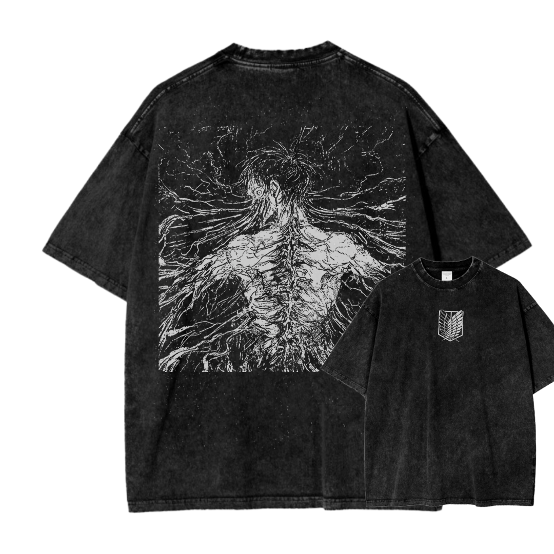 Attack On Titan Unisex Fit Washed T-Shirt