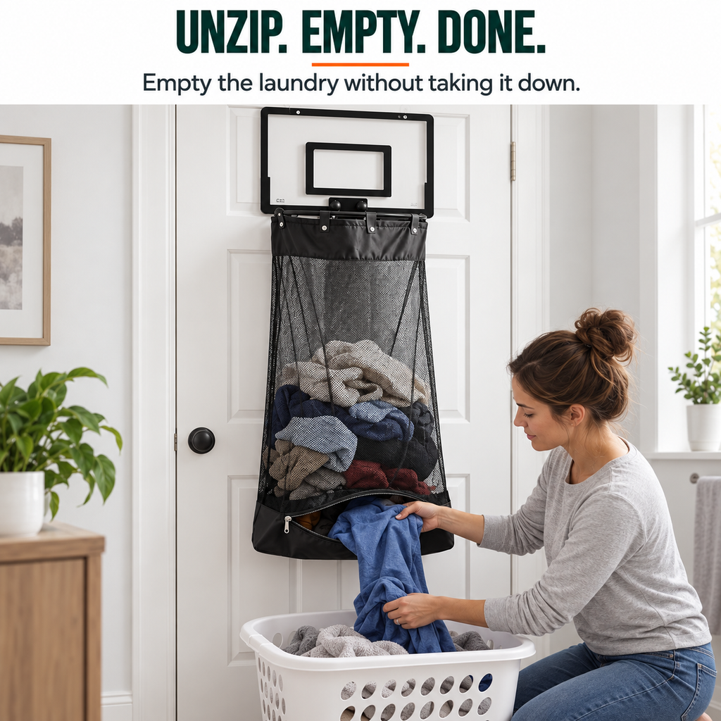 2-in-1 Basketball Laundry Hoop