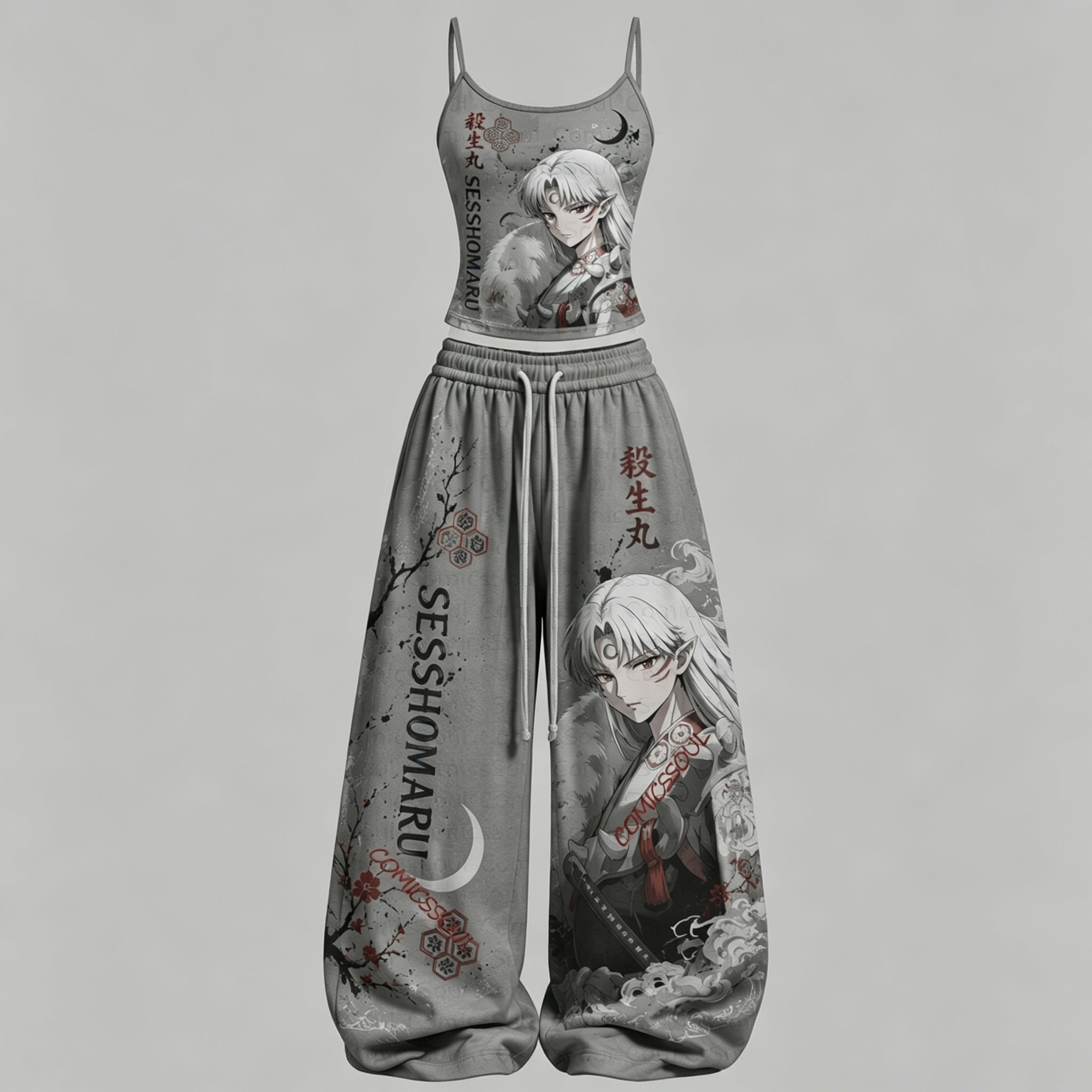 Inuyasha Top & Elasticated Trousers Two-Piece Set