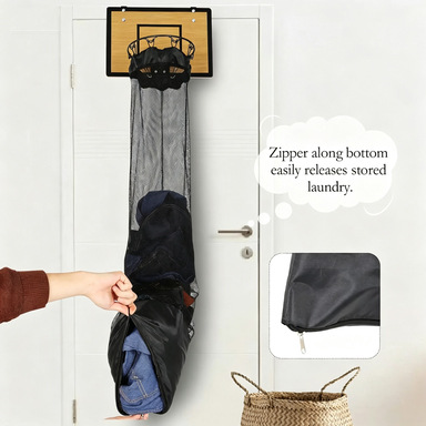 🏀 Slam & Sort™ Laundry Basketball Hamper