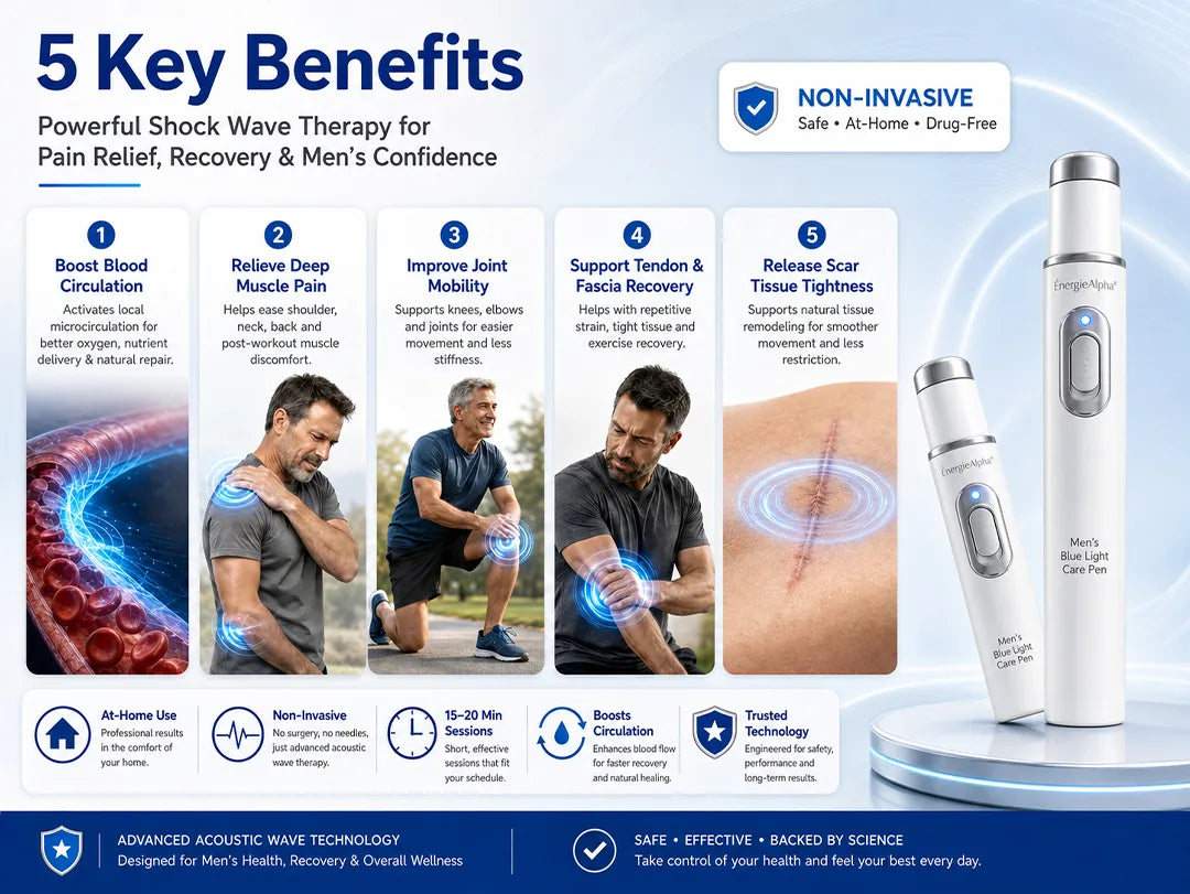OFFICIAL BRAND 💪Advanced Acoustic Shockwave Therapy restores penile tissue health to enhance rise rigidity, stamina, and male performance confidence, relieving muscle pain, joint stiffness, tendon discomfort📈