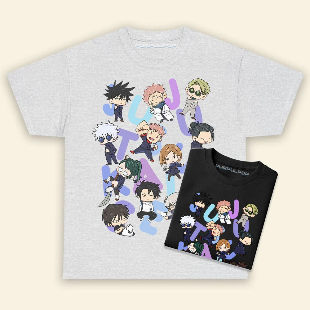Jujutsu Kaisen Chibi Art JJK Anime Manga Shirt