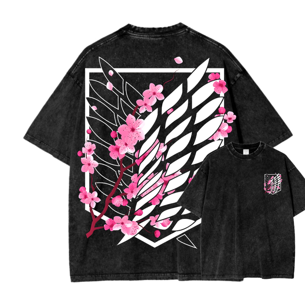 Attack on Titan Unisex Fit Washed T-Shirt 2504009738