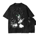 Attack On  Titan Eren Unisex Fit Washed T-Shirt