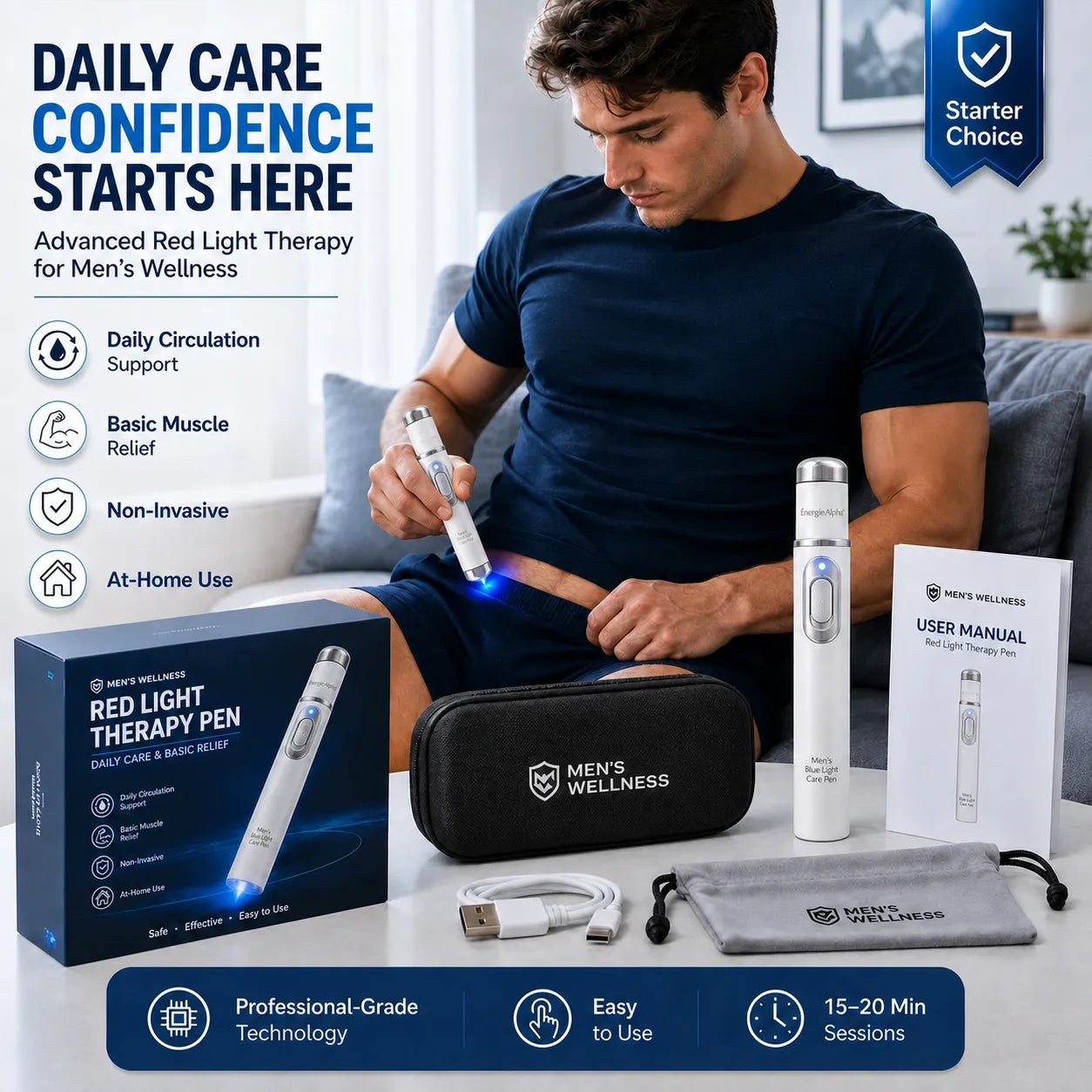 OFFICIAL BRAND 💪Advanced Acoustic Shockwave Therapy restores penile tissue health to enhance rise rigidity, stamina, and male performance confidence, relieving muscle pain, joint stiffness, tendon discomfort📈