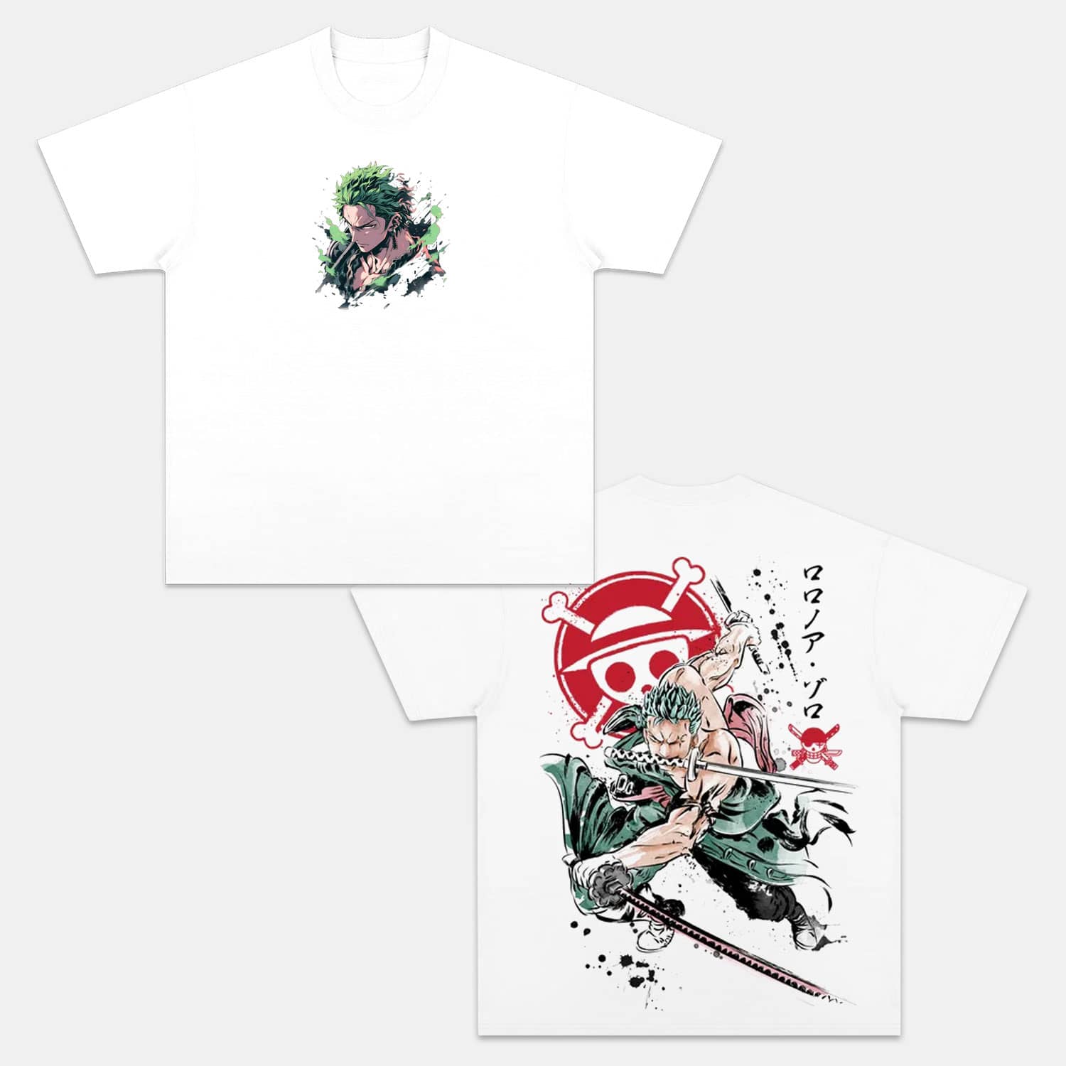RORONOA ZORO UNISEX ANIME INSPIRED VINTAGE OVERSIZED TEE|ONE PIECE