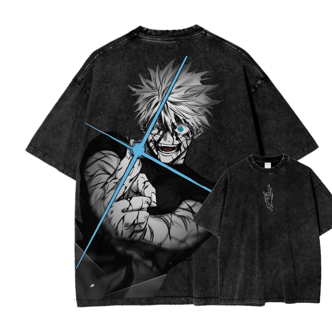 Jujutsu Kaisen Gojo Satoru Unisex Fit Washed T-Shirt 2504005208