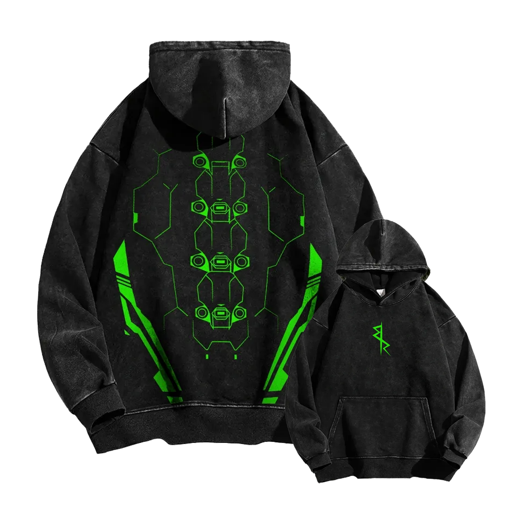 Cyberpunk: Edgerunners Casual Washed Hoodie 2508014757